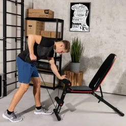 Ławka do ćwiczeń Hop-Sport HS-1030 z blokadą nóg