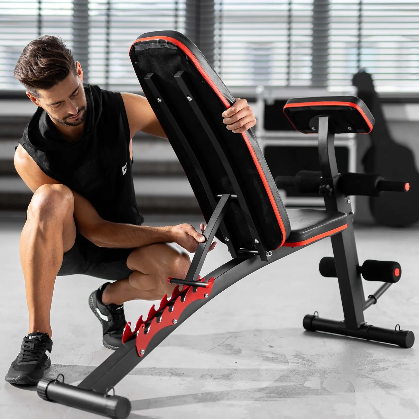 Ławka do ćwiczeń Hop-Sport HS-1035 z modlitewnikiem