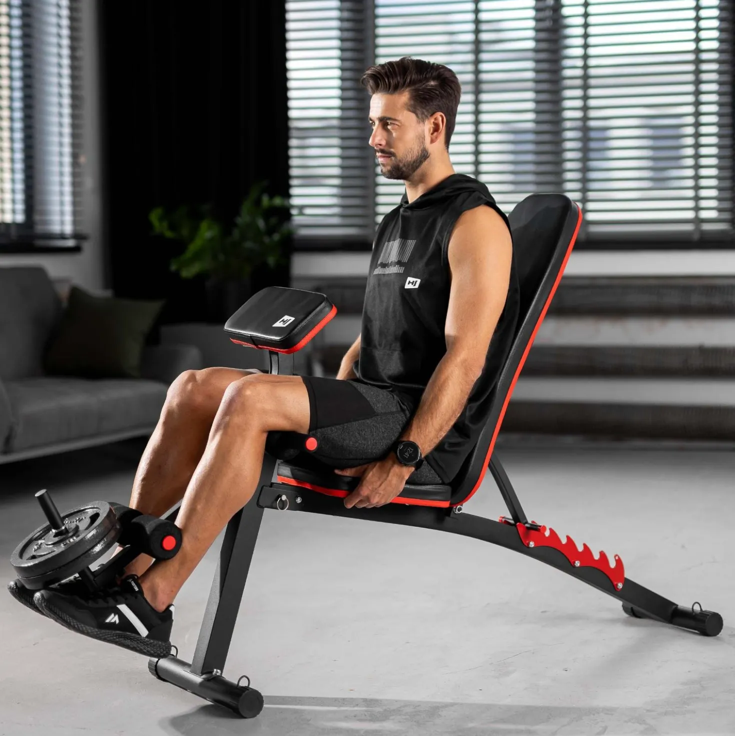 Ławka do ćwiczeń Hop-Sport HS-1035 z modlitewnikiem