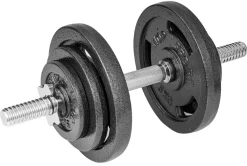 Hantla żeliwna strong Hop-Sport 1x20kg z rękawiczkami