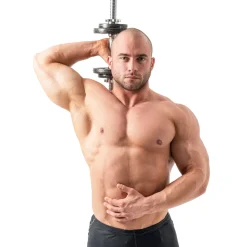 Hantle żeliwne strong Hop-Sport 2x20kg z rękawiczkami