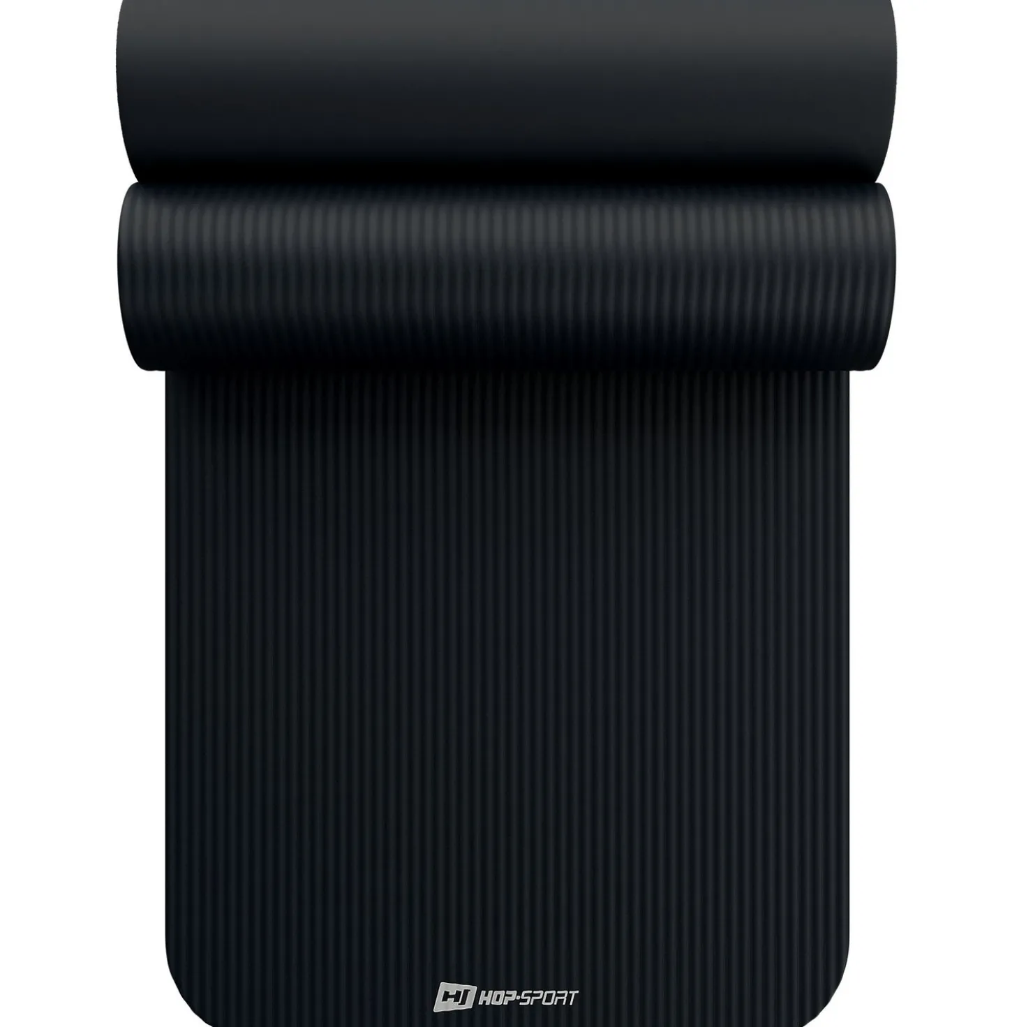 Mata do ćwiczeń fitness NBR 2cm - czarna - 190x60 cm, antypoślizgowa