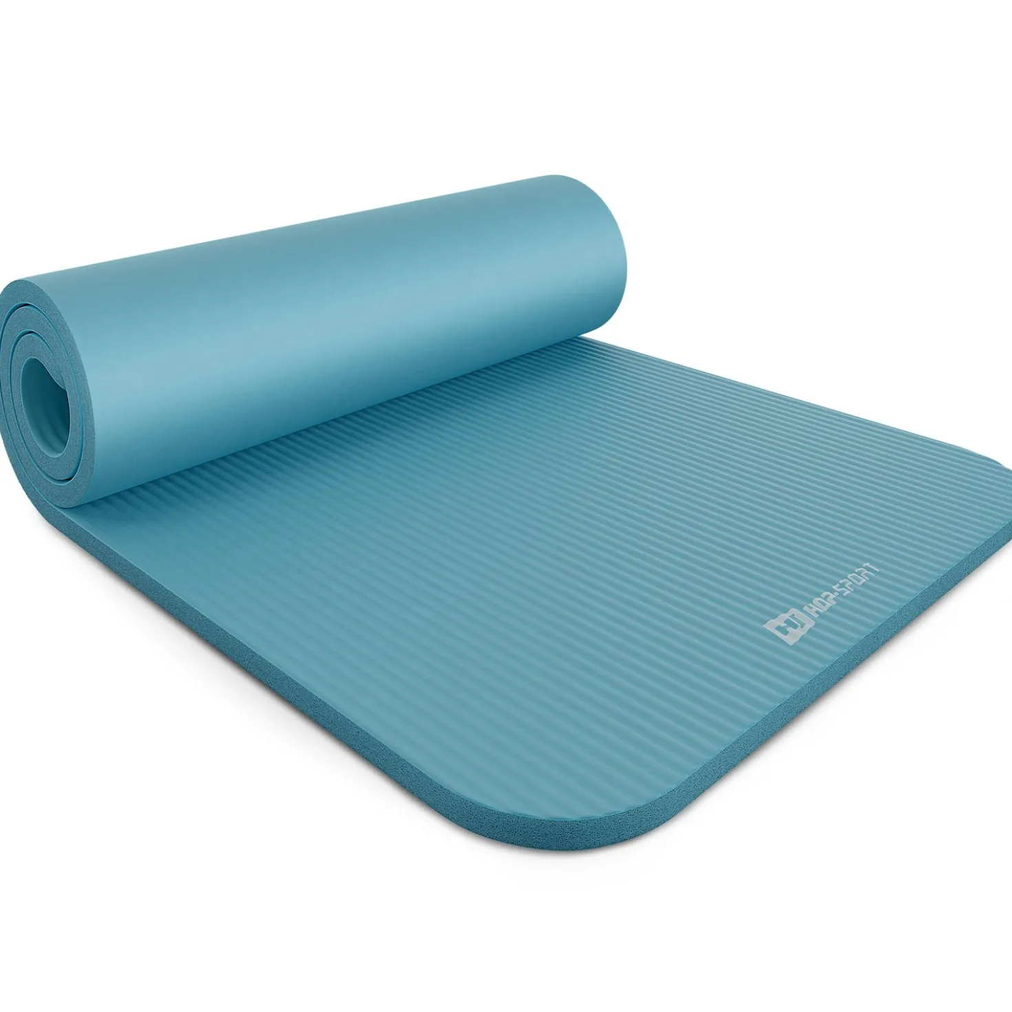 Mata fitness NBR 2cm - błękitna - 190x60 cm