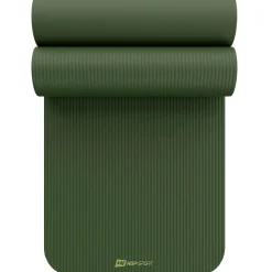 Mata fitness NBR 1cm - butelkowa zieleń - 190x60 cm