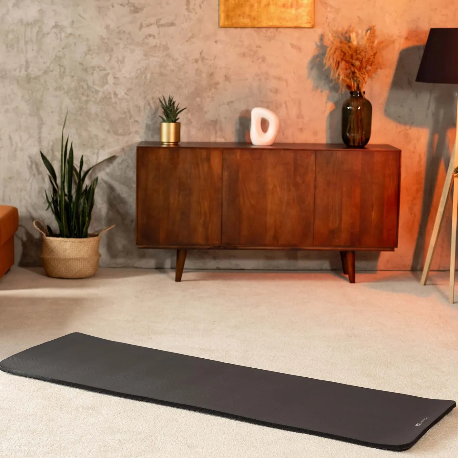 Mata fitness NBR 1,5cm - czarna - 190x80cm
