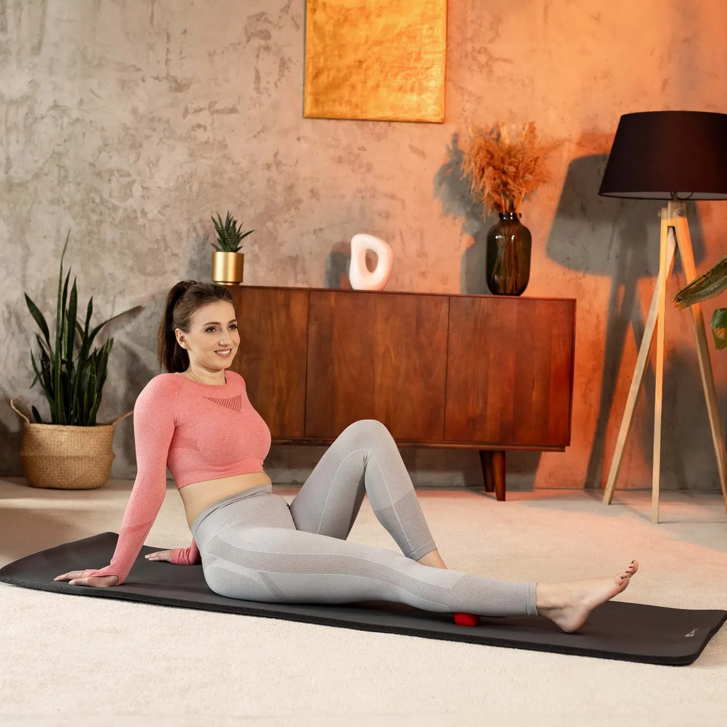 Mata fitness NBR 1,5cm - czarna - 190x80cm