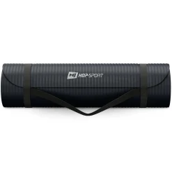 Mata fitness NBR 1cm - czarna - 190x60 cm