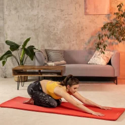 Mata fitness NBR 2cm - czerwona - 190x60 cm