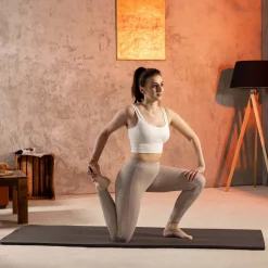 Mata fitness NBR 1cm - szara - 190x60 cm
