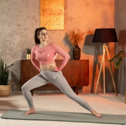 Mata fitness NBR 1cm - szałwiowa - 190x60 cm
