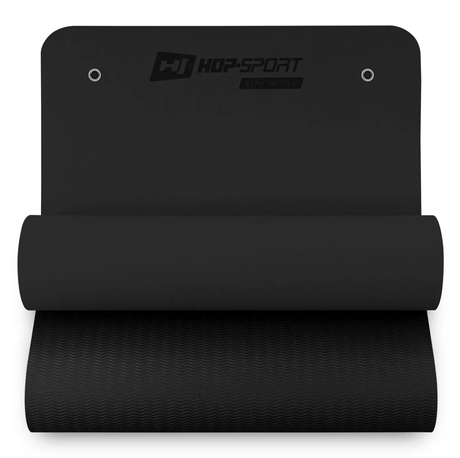 Mata fitness TPE z otworami 0,8cm - czarna