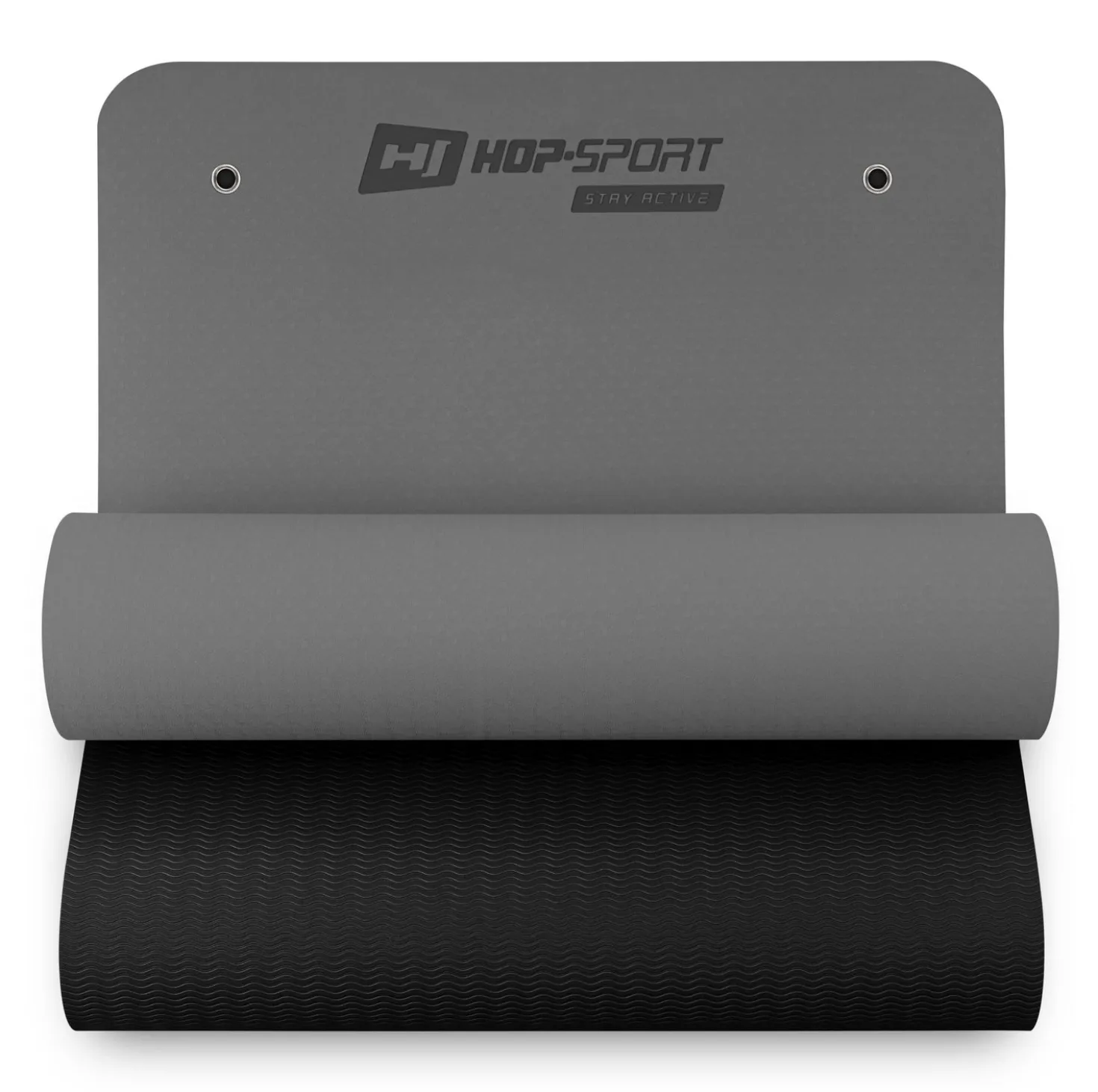 Mata fitness TPE z otworami 0,8cm - szara