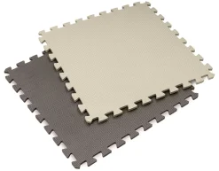 Mata puzzle EVA 1cm brązowo/beżowa - 4 sztuki