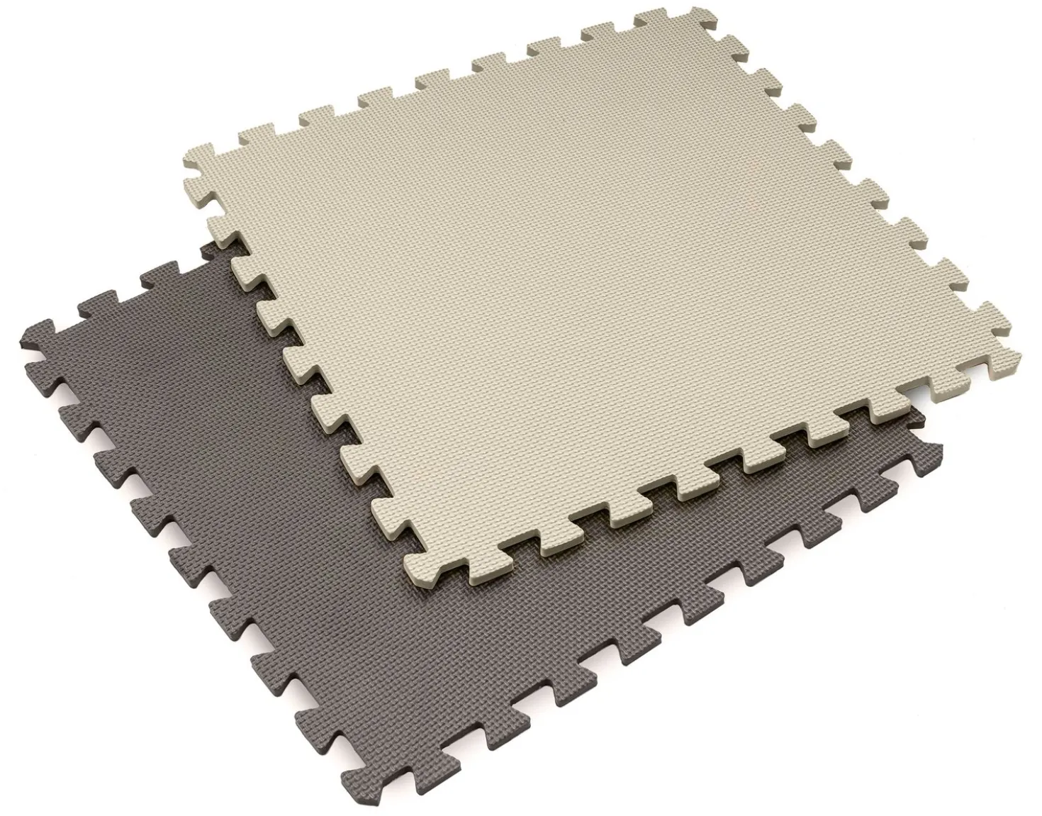 Mata puzzle EVA 1cm brązowo/beżowa - 4 sztuki
