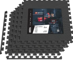 Mata puzzle EVA 1cm czarna - 4 sztuki