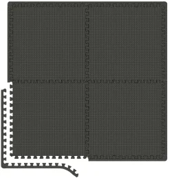 Mata puzzle EVA 1cm czarna - 4 sztuki