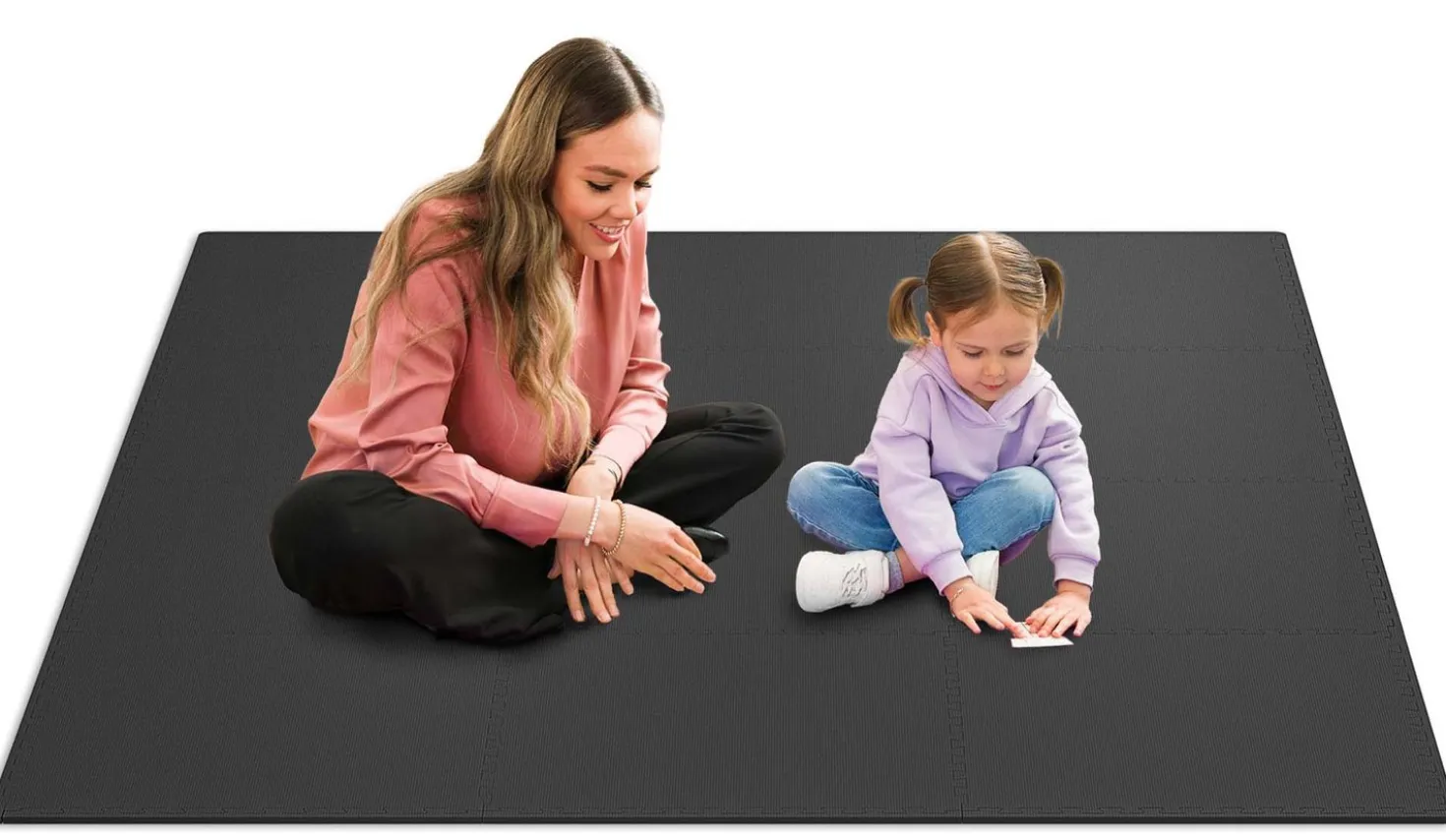 Mata puzzle EVA 1cm czarna - 12 sztuk