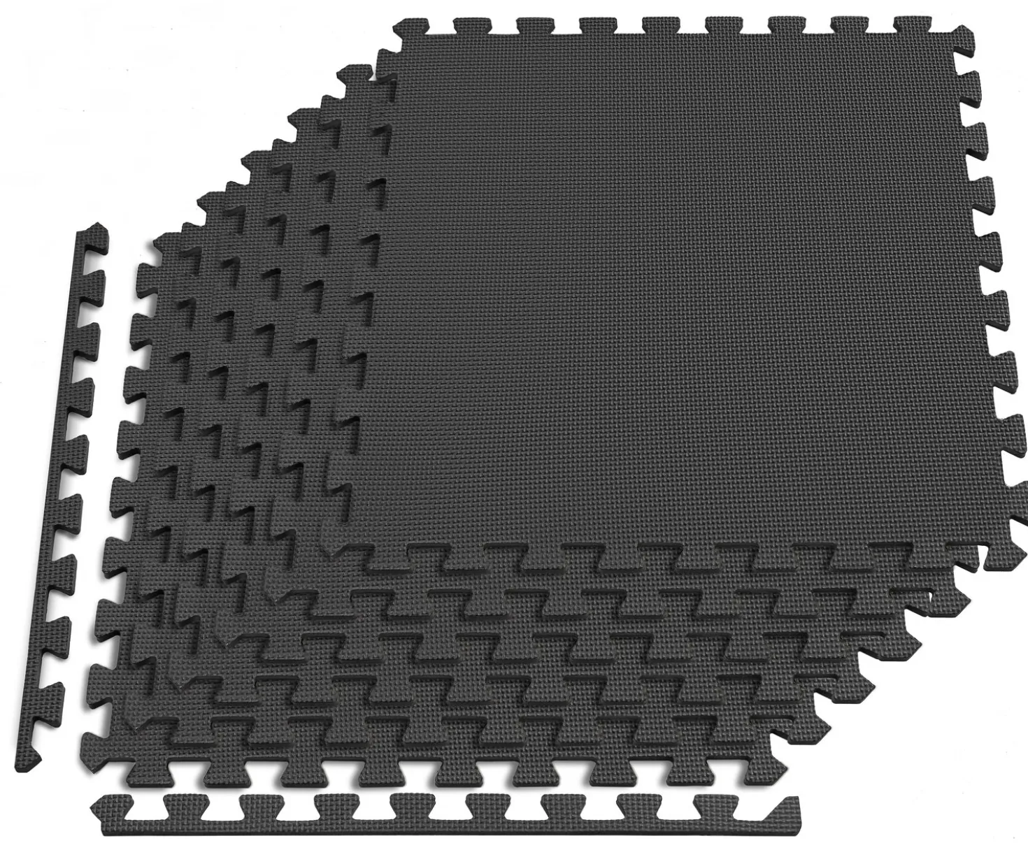 Mata puzzle EVA 1cm czarna - 6 sztuk