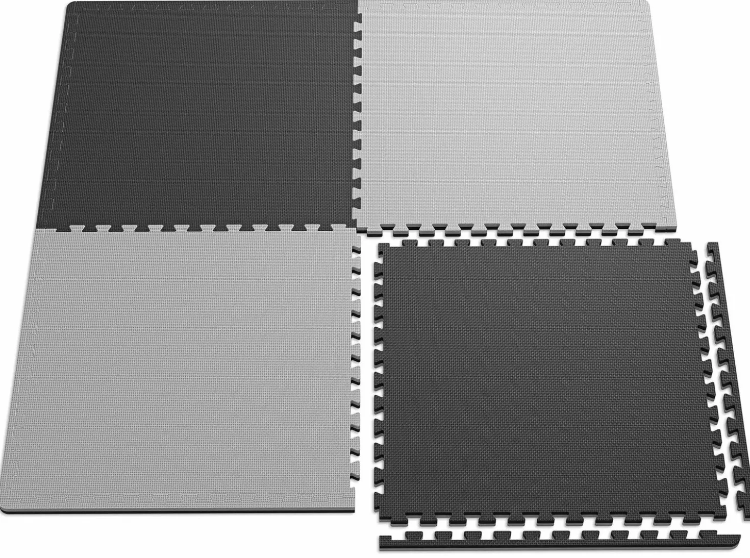 Mata puzzle EVA 2cm czarno/szara - 4 sztuki