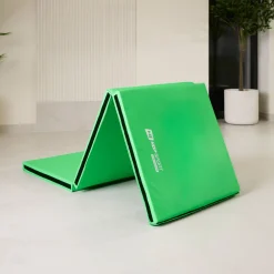 Materac gimnastyczny składany miękki z rzepami 5cm - zielony