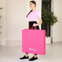 Materac gimnastyczny składany miękki 4cm - różowy
