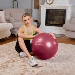 Piłka fitness 45cm z pompką - fioletowa