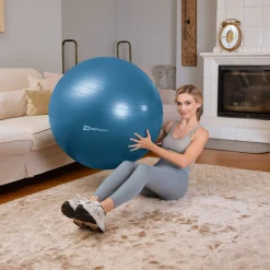 Piłka fitness 85cm z pompką - niebieska