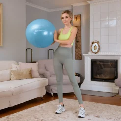Piłka fitness 45cm z pompką - niebieska