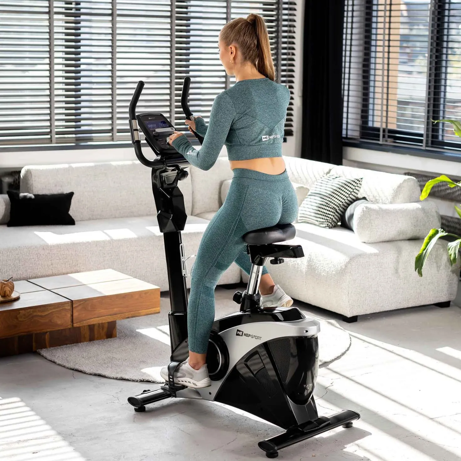 Rower elektryczno-magnetyczny HS-090H Apollo srebrny