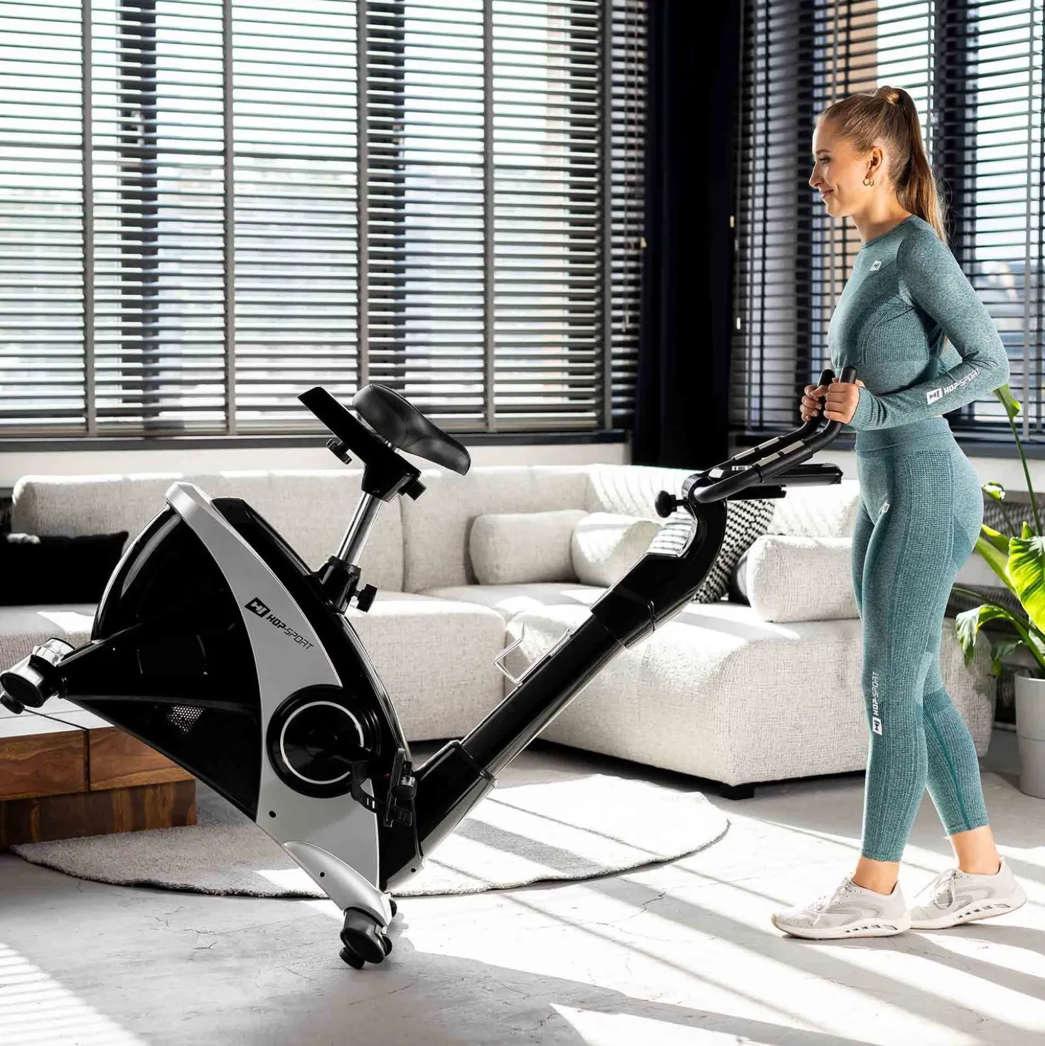 Rower elektryczno-magnetyczny HS-090H Apollo srebrny