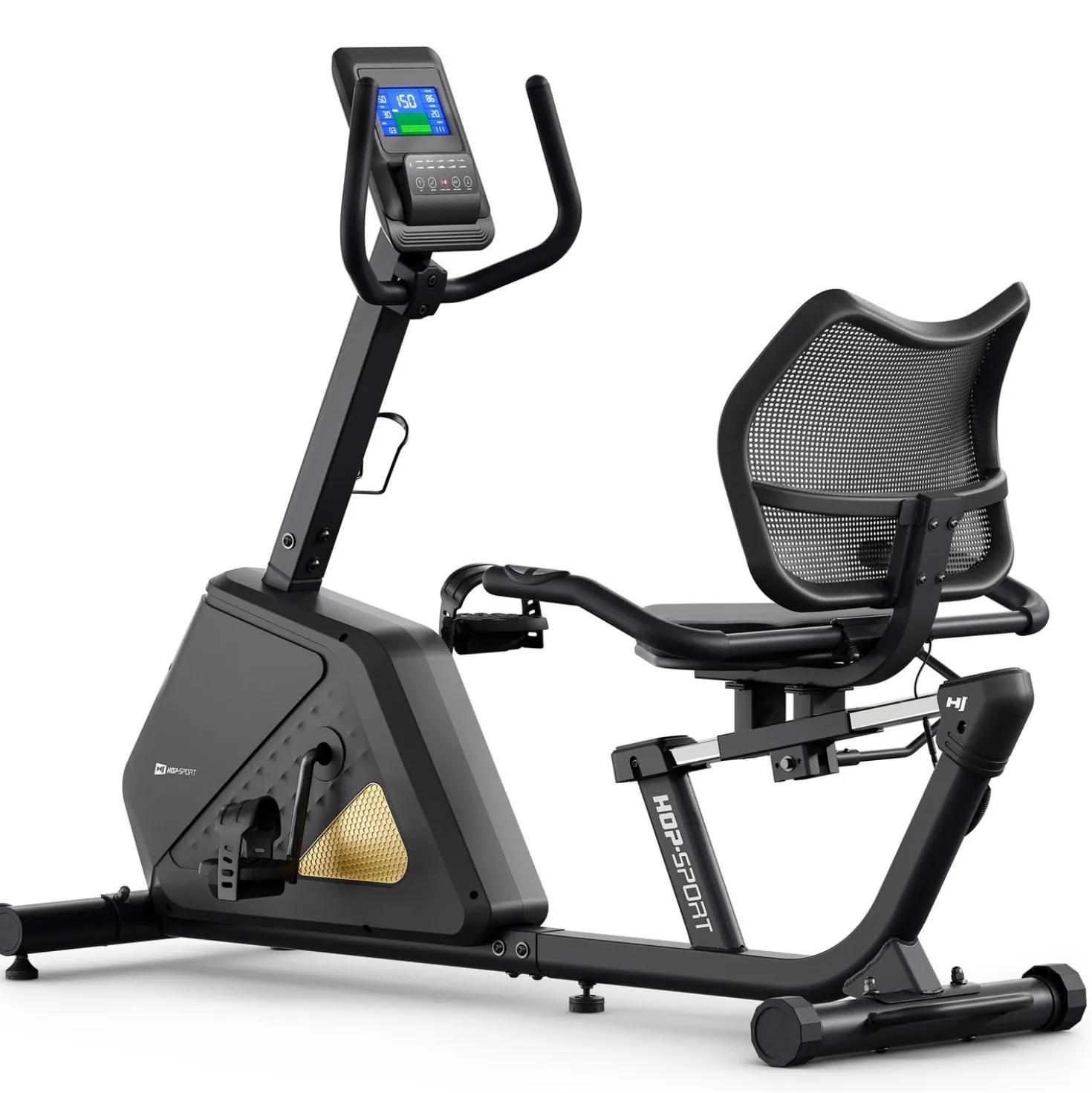 Rower leżący elektryczno-magnetyczny HS-4500L Arkil czarny-złoty