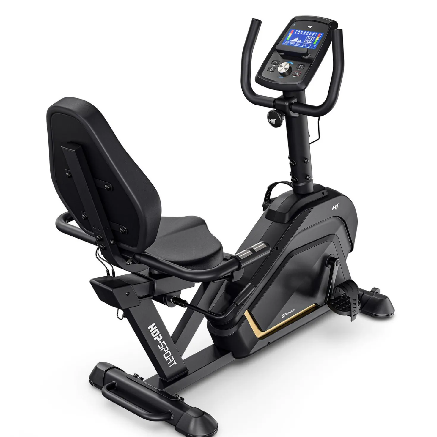 Rower leżący elektryczno-magnetyczny HS-120L Ravel czarny