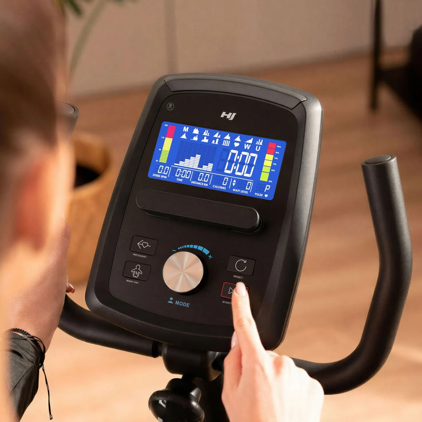 Rower leżący elektryczno-magnetyczny HS-120L Ravel czarny