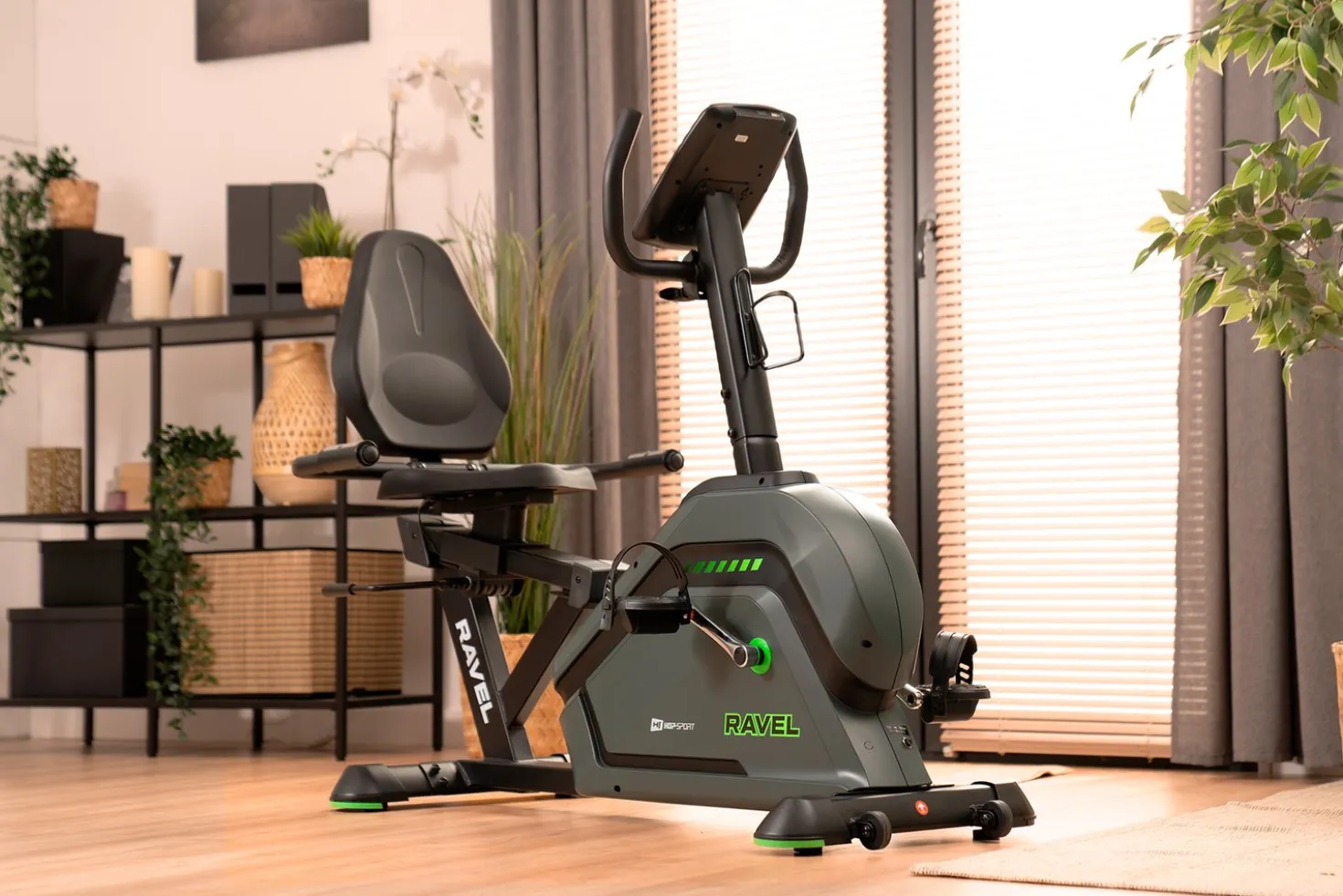 Rower leżący elektryczno-magnetyczny HS-120L Ravel szary