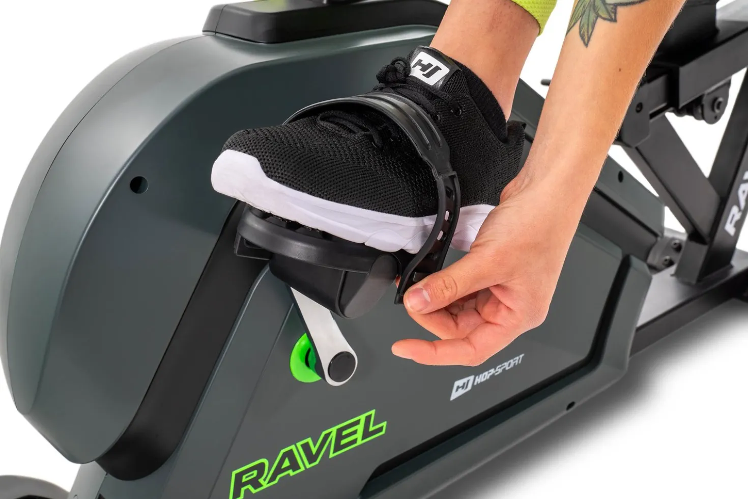 Rower leżący elektryczno-magnetyczny HS-120L Ravel szary