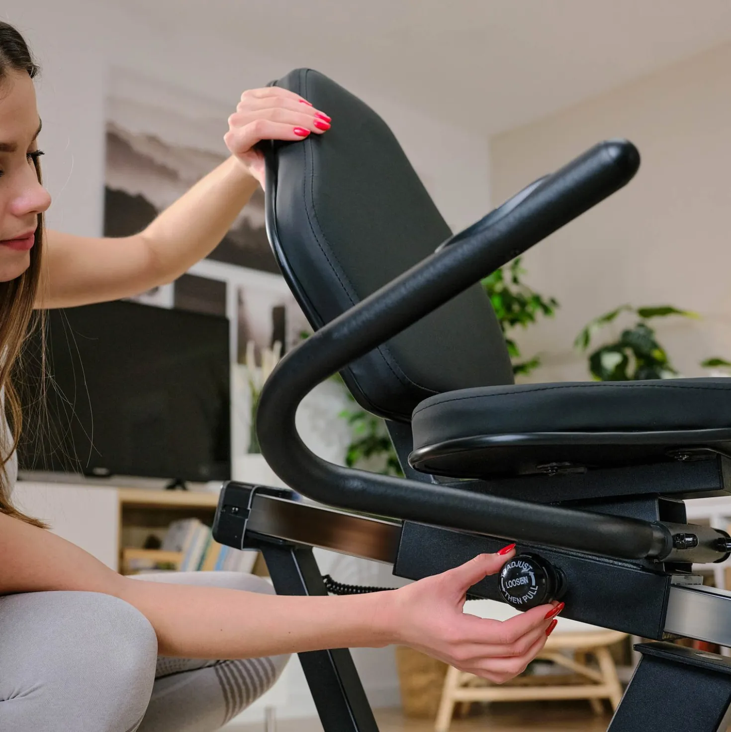 Rower leżący magnetyczny HS-060L Pulse czerwony