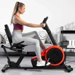 Rower leżący magnetyczny HS-060L Pulse czerwony