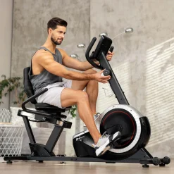 Rower leżący magnetyczny HS-060L Pulse srebrny