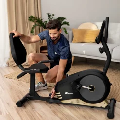 Rower leżący magnetyczny HS-040L Root czarny-złoty