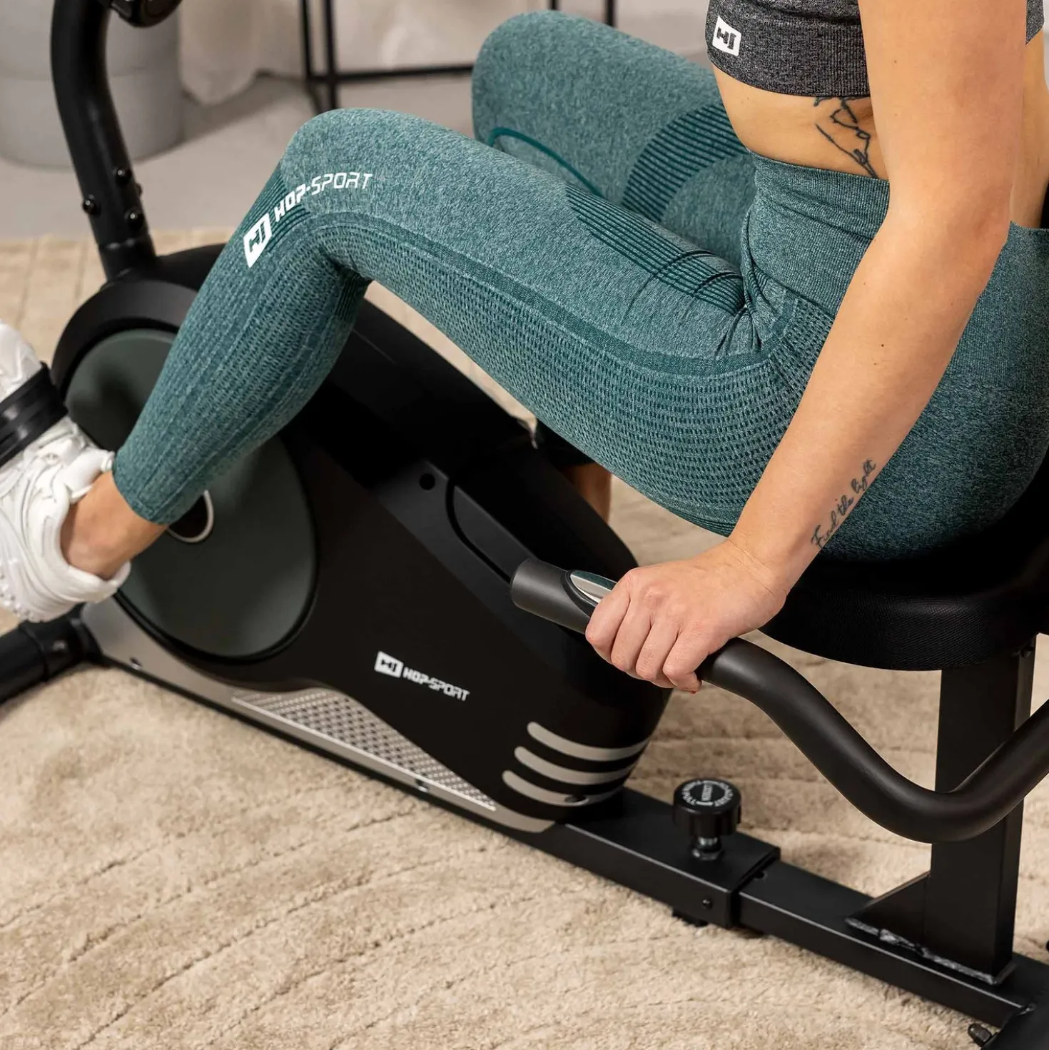 Rower leżący magnetyczny HS-040L Root czarny-srebrny