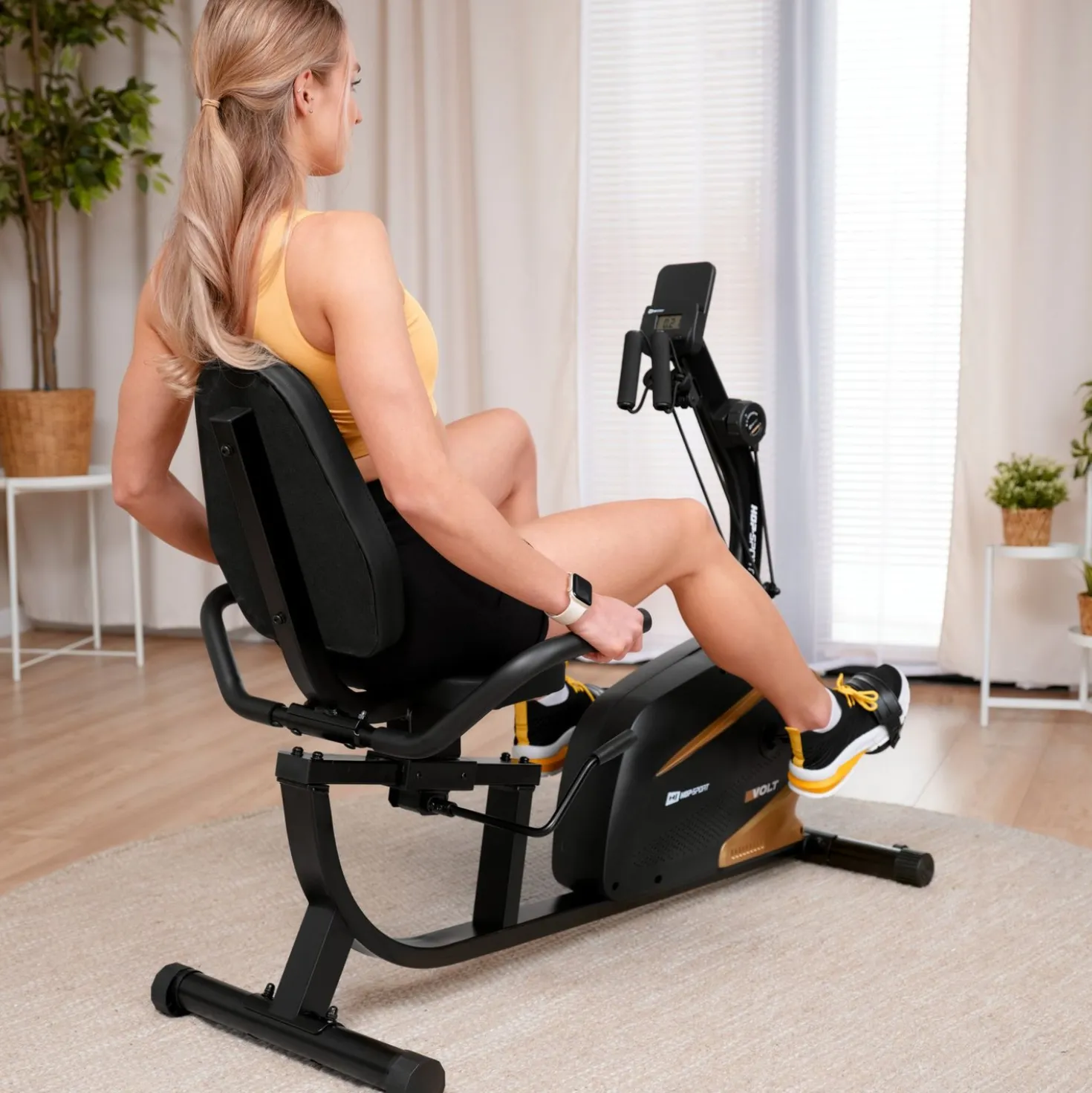 Rower leżący magnetyczny HS-045 Volt złoty