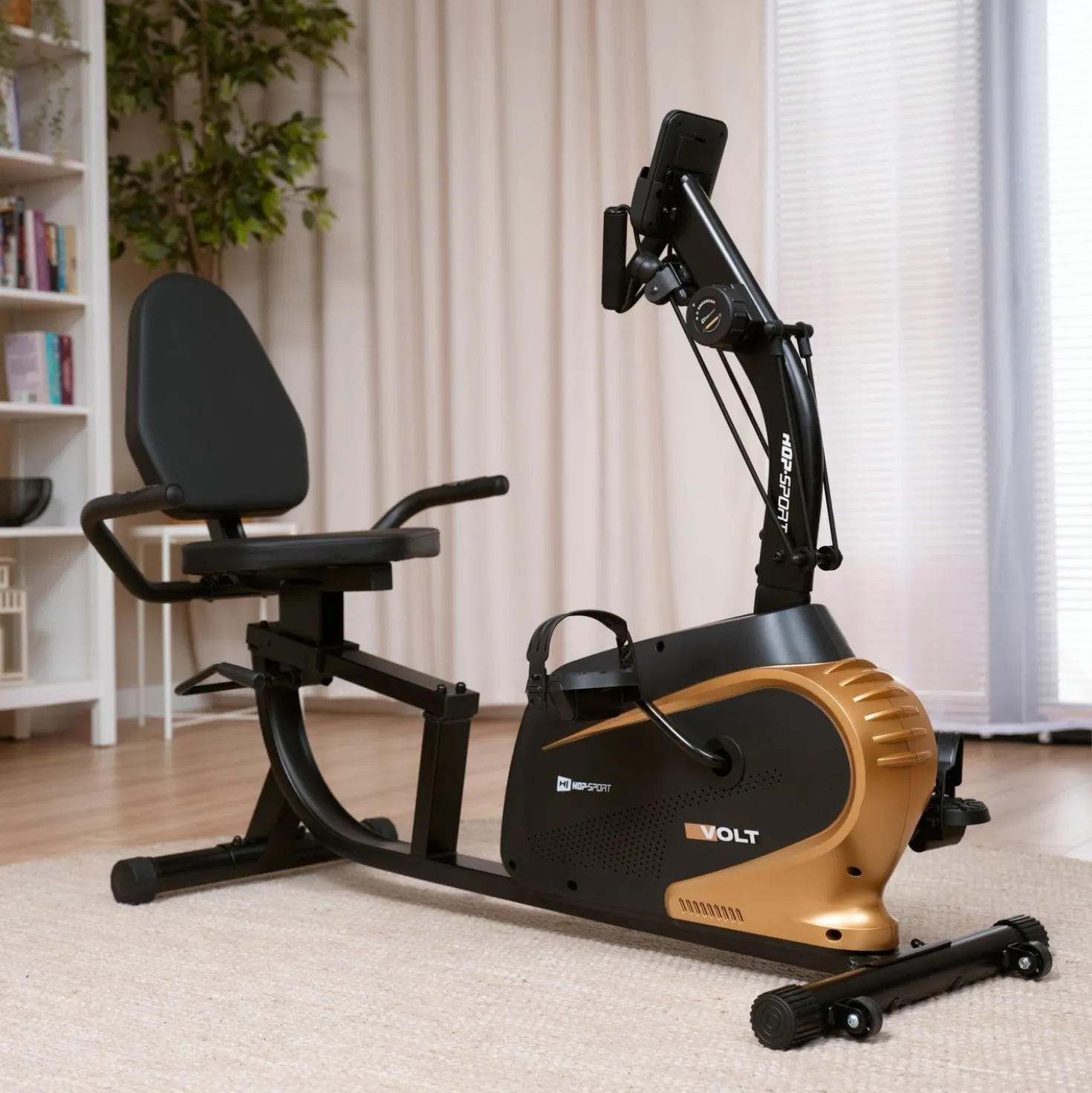 Rower leżący magnetyczny HS-045 Volt złoty