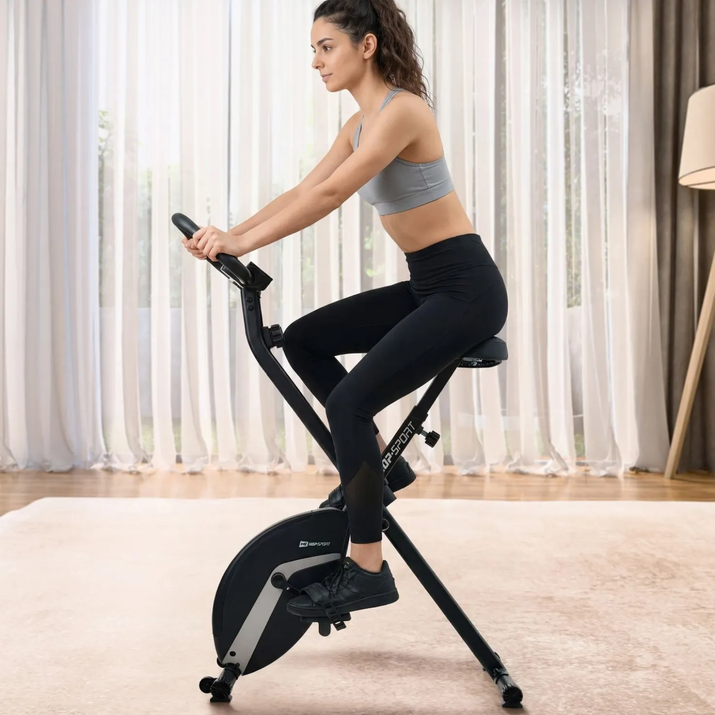 Rower magnetyczny składany X-bike HS-3020X Quest srebrny
