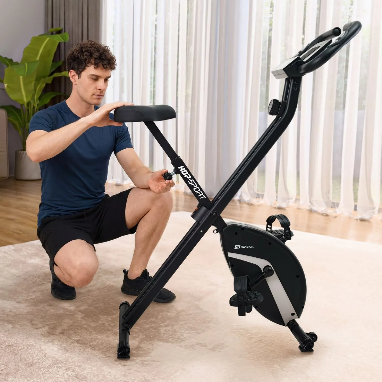 Rower magnetyczny składany X-bike HS-3020X Quest srebrny