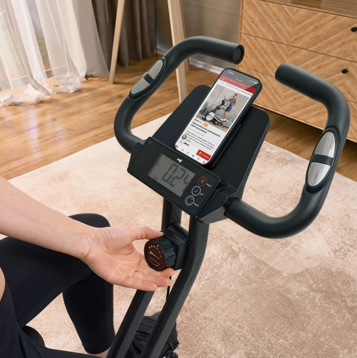Rower magnetyczny składany X-bike HS-3020X Quest srebrny