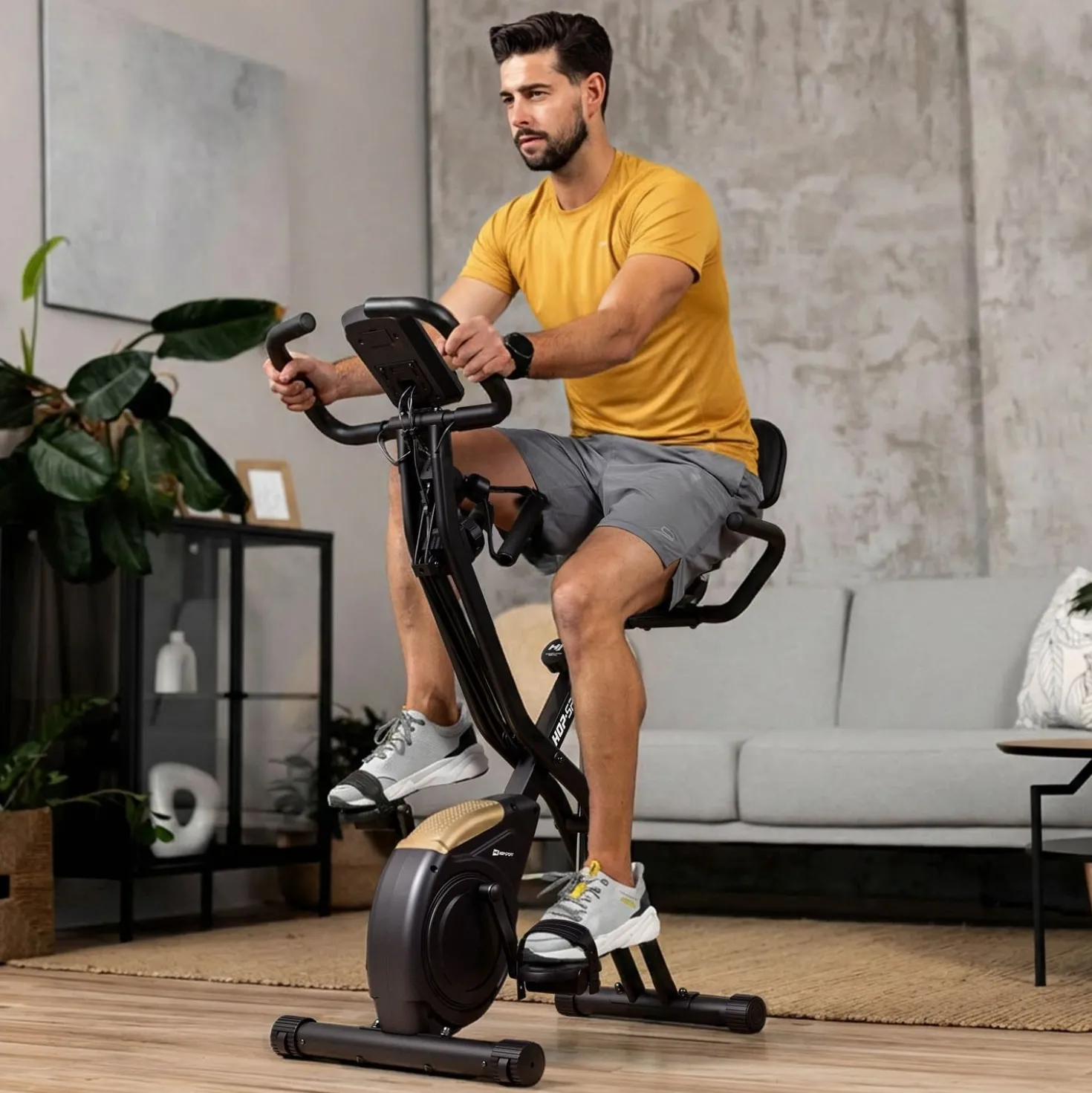 Rower magnetyczny składany X-bike HS-3030X Apeks złoty
