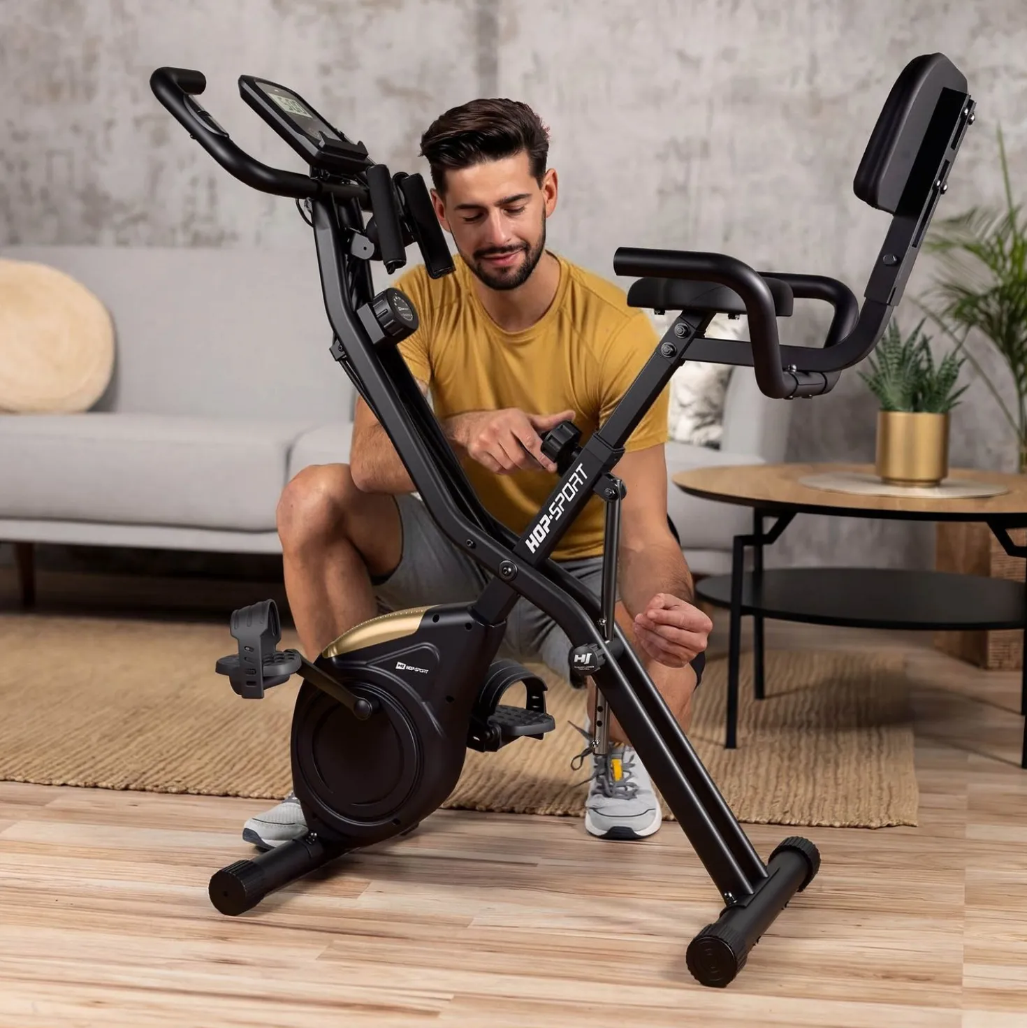 Rower magnetyczny składany X-bike HS-3030X Apeks złoty