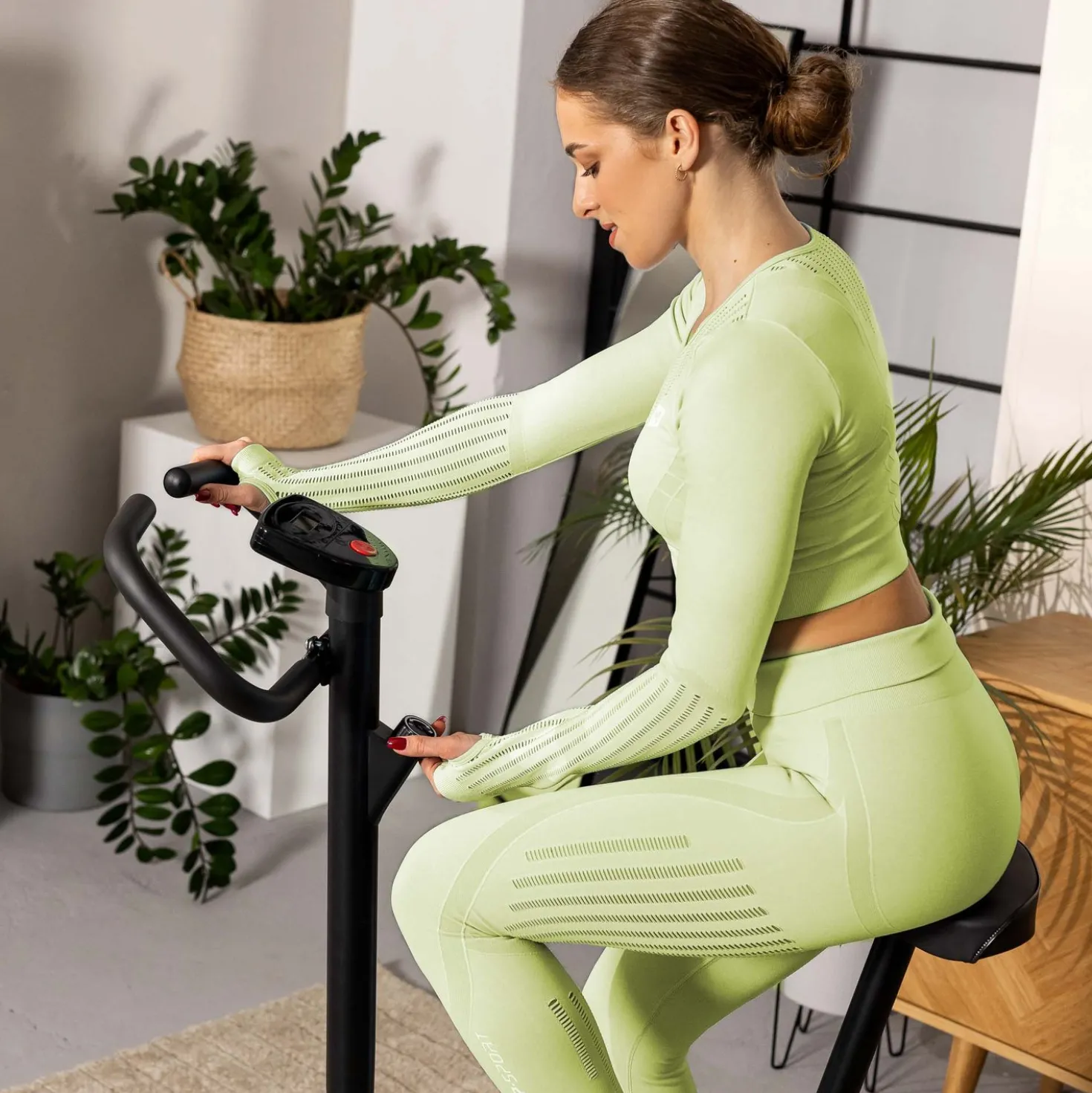 Rower mechaniczny HS-010H Rio limonkowy