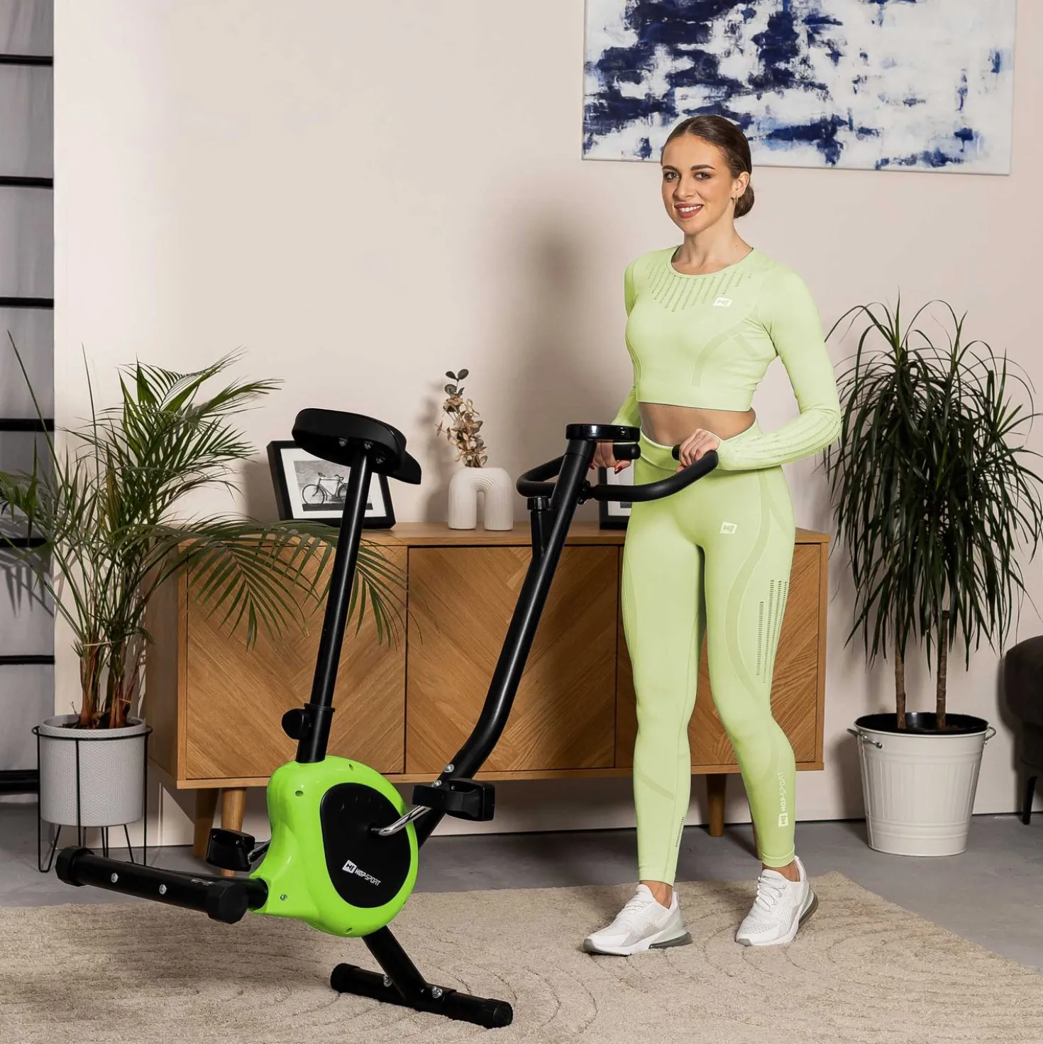 Rower mechaniczny HS-010H Rio limonkowy