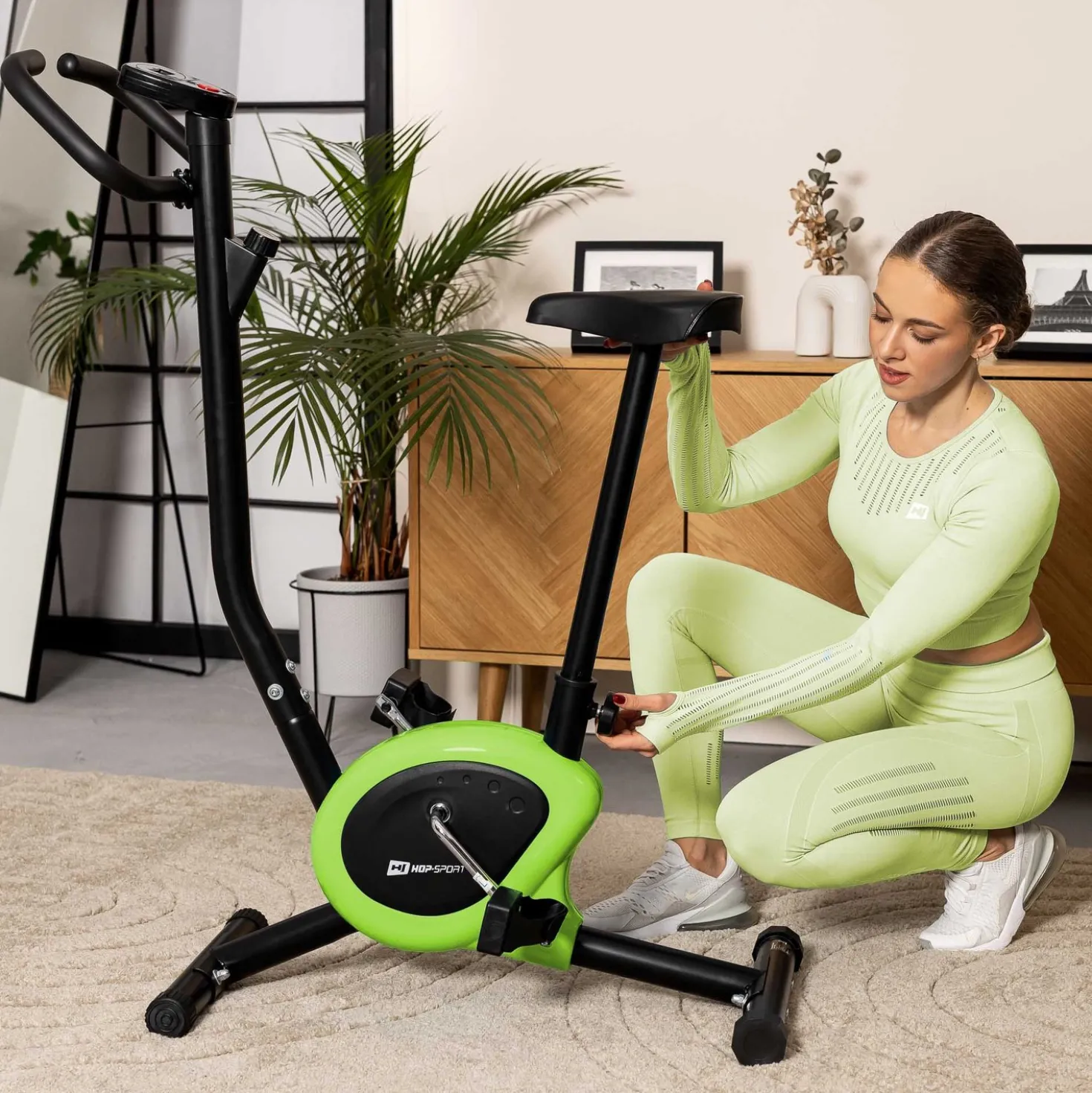 Rower mechaniczny HS-010H Rio limonkowy